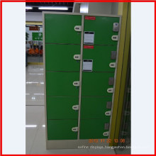 Green Color Supermarket Metal Locker with Key